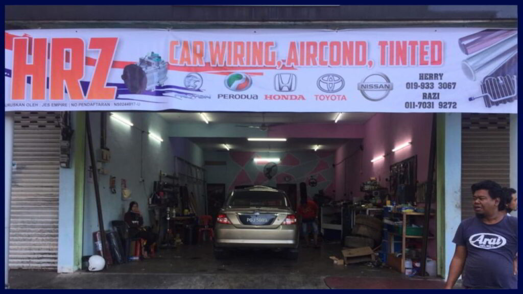 hrz car wiring aircond and tinted