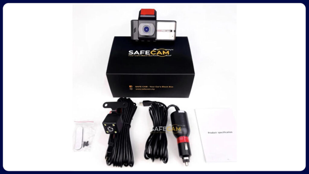 safecam v20 pro front rear cam dual cameras full hd