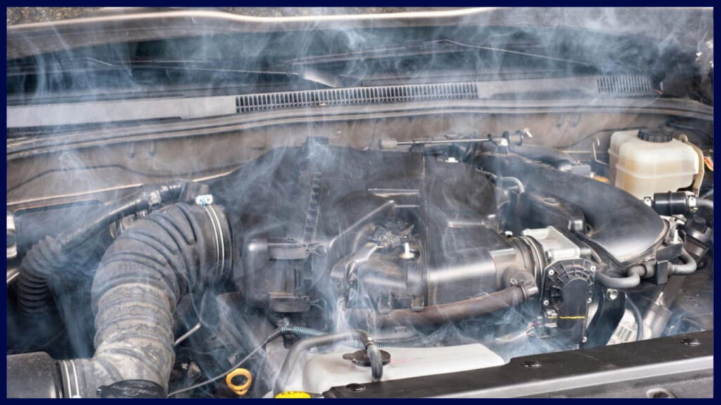 tanda cap radiator rosak pada kereta enjin kereta overheat