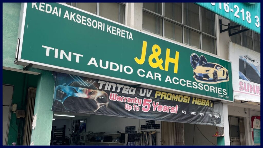 j & h tint audio car accessories