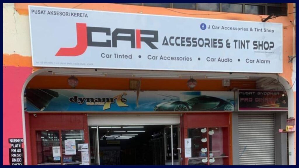 kedai aksesori kereta muar murah j car accessories & tint shop