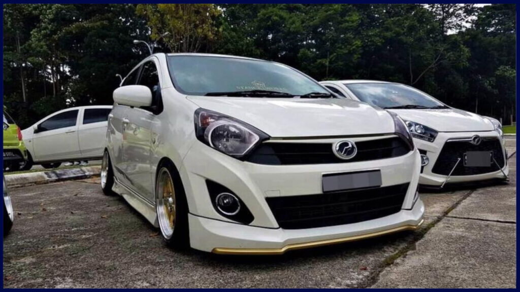 modified kereta perodua axia simple